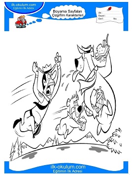Çocuklar İçin Ayı Yogi Boyama Sayfaları 